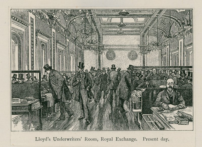 Sala degli assicuratori di Lloyds, Royal Exchange da English School