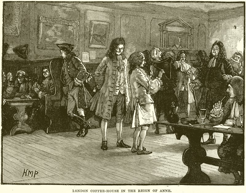 Caffè di Londra durante il regno di Anna da English School