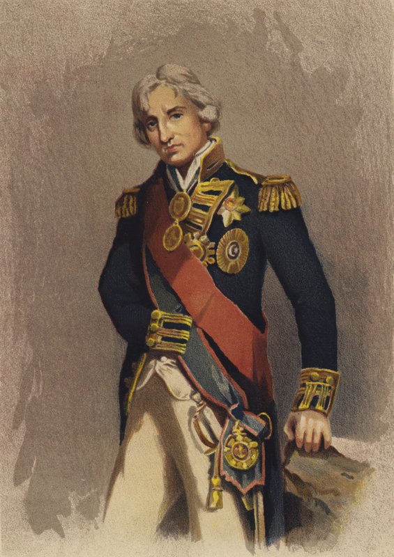 Lord Nelson (litografia a colori) da English School