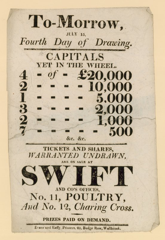 Pubblicità della lotteria da English School