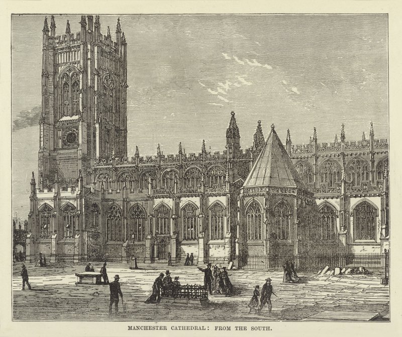 Cattedrale di Manchester da sud da English School