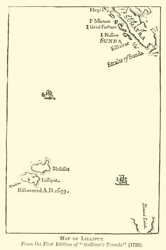 Mappa di Lilliput da English School