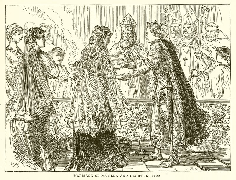 Matrimonio di Matilde e Enrico II, 1100 da English School