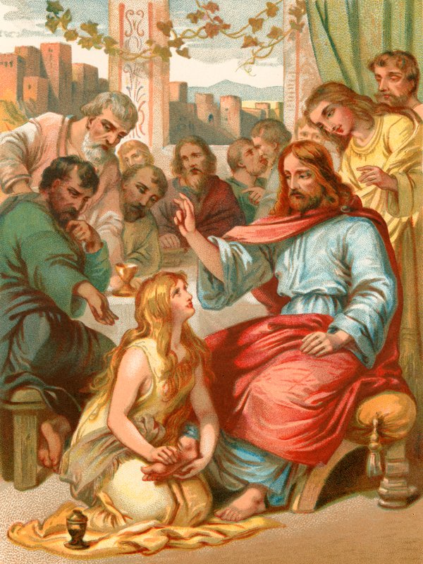 Maria lava i piedi di Gesù da English School
