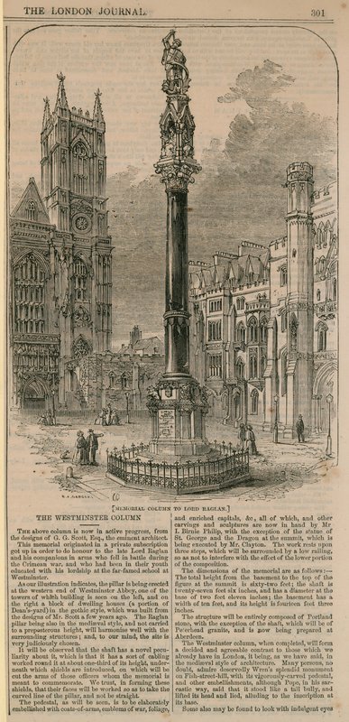 Colonna commemorativa di Lord Raglan da English School
