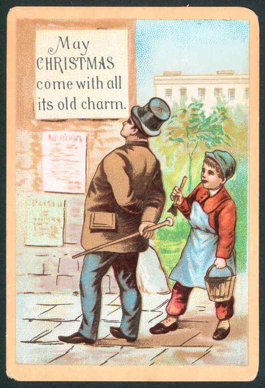 Messaggio dipinto sul muro, Cartolina di Natale da English School