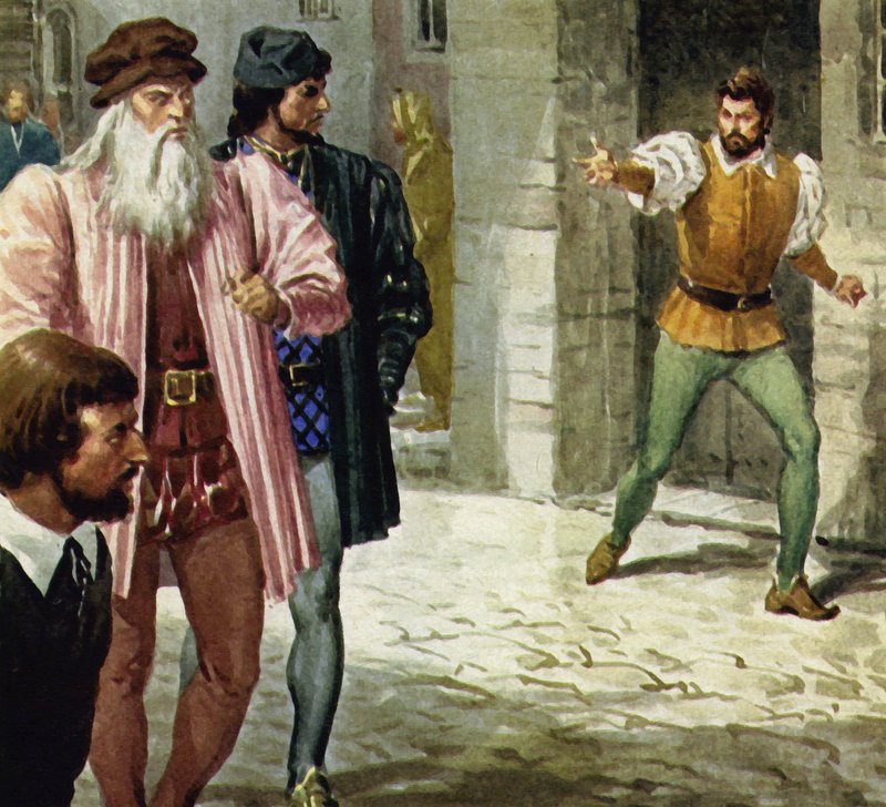 Michelangelo non amava Leonardo da Vinci da English School