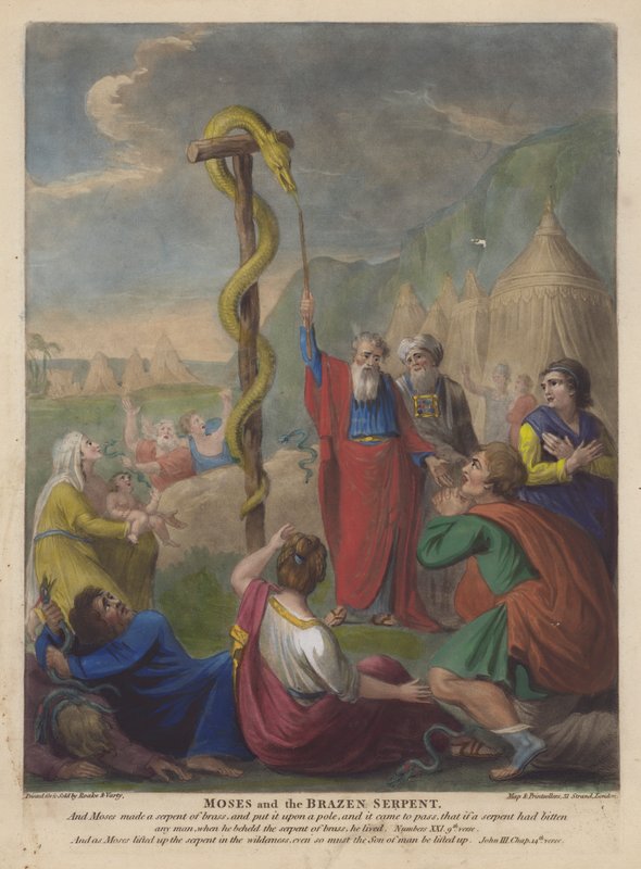 Mosè e il serpente di bronzo da English School