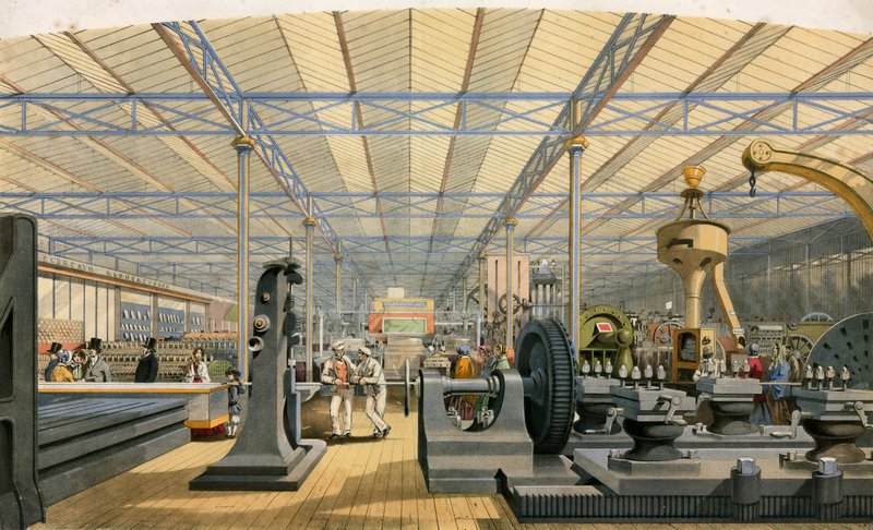 Macchinari in Movimento, Grande Esposizione, 1851 da English School