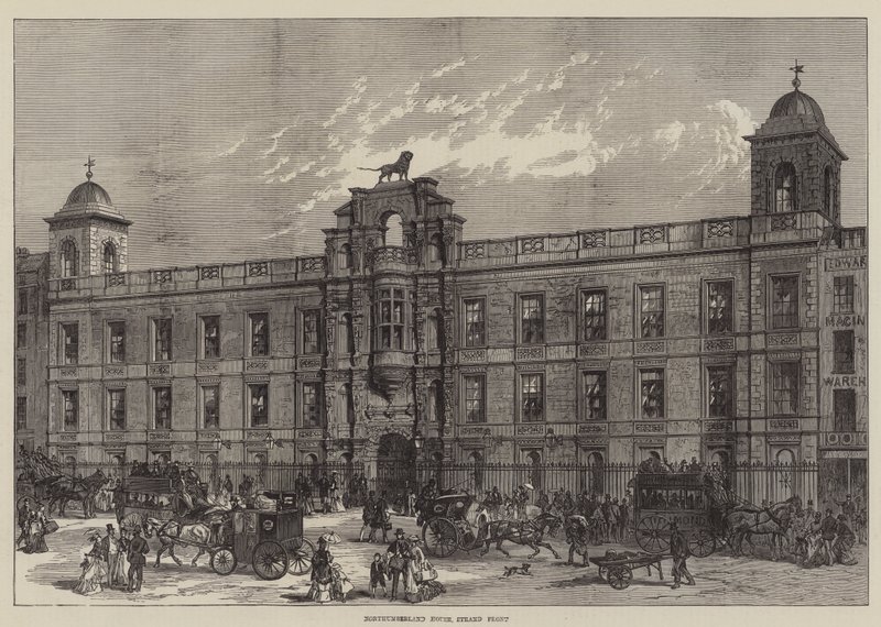 Northumberland House, Facciata sullo Strand (incisione) da English School