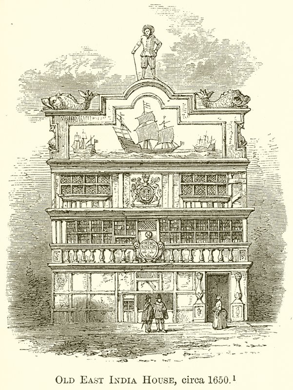 Vecchia East India House, circa 1650 da English School