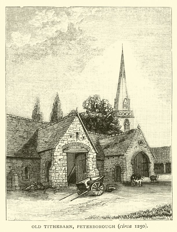 Vecchio Tithebarn, Peterborough, circa 1250 da English School