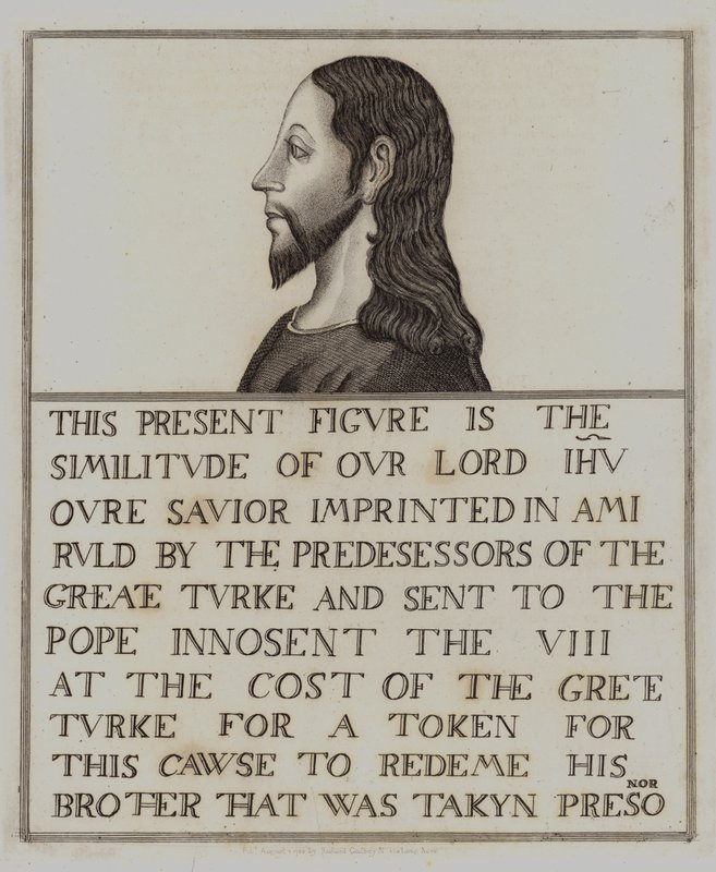 Dipinto di Gesù Cristo su quercia da English School