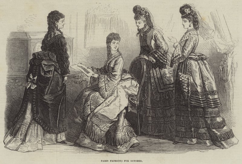 Moda di Parigi per ottobre (incisione) da English School