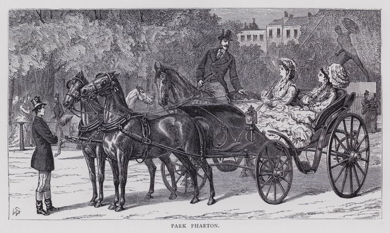 Park Phaeton (incisione) da English School