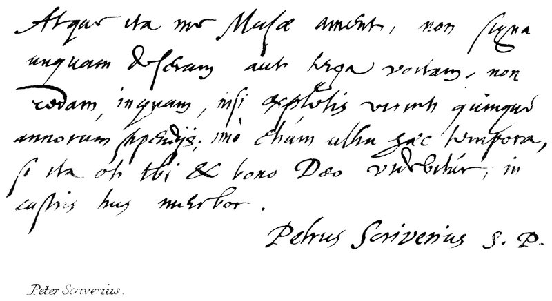 Peter Scriverius da English School