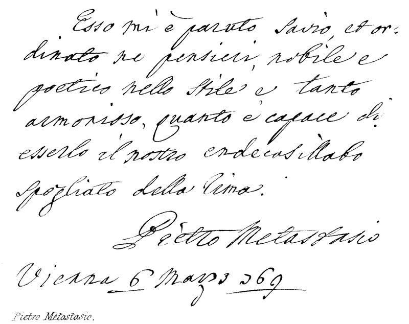 Pietro Metastasio da English School