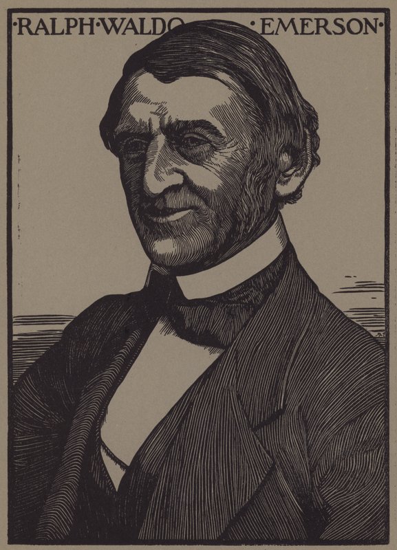 Ritratto di Ralph Waldo Emerson da English School