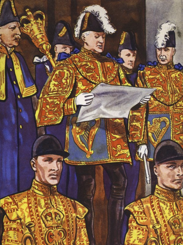 Proclamazione di Edoardo VIII come Re (litografia a colori) da English School