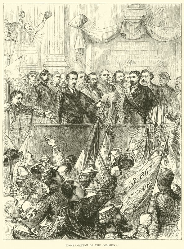 Proclamazione della Comune, marzo 1871 da English School
