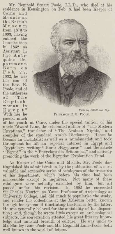 Professor R S Poole da English School