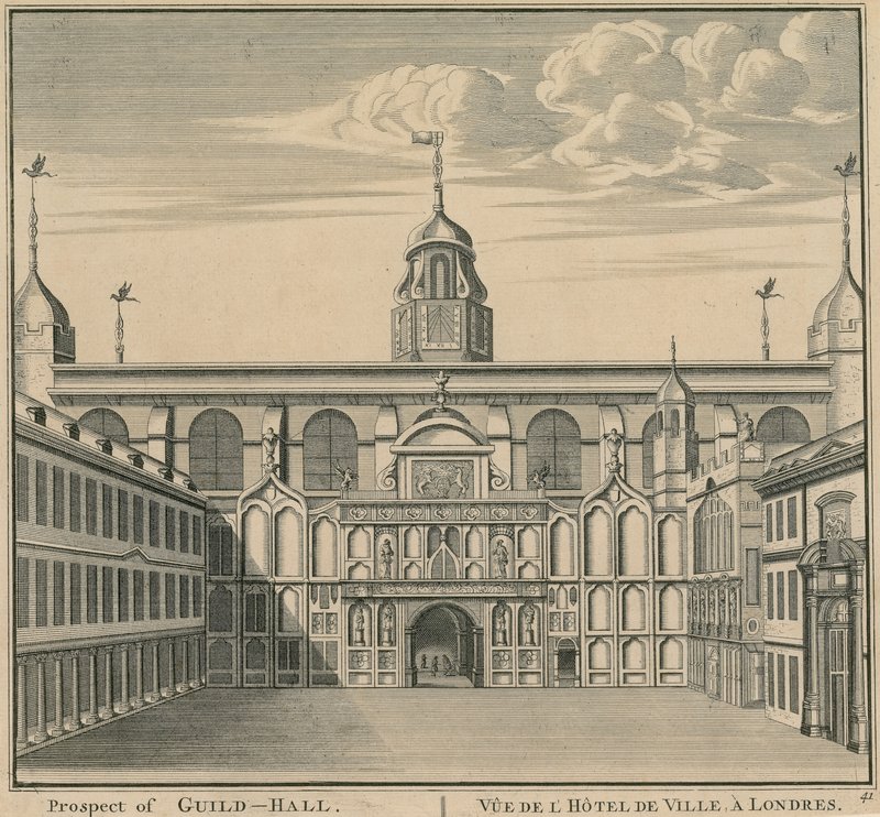 Prospetto della Guildhall, Londra da English School