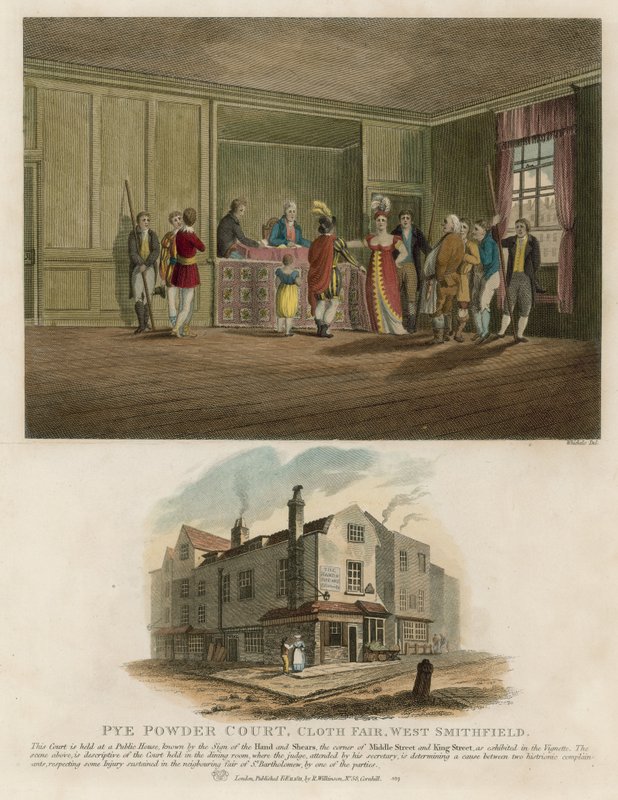 Corte di Pye Powder, Cloth Fair, West Smithfield da English School