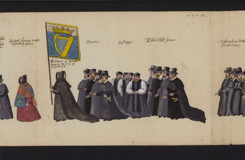 Processione funebre della regina Elisabetta I da English School