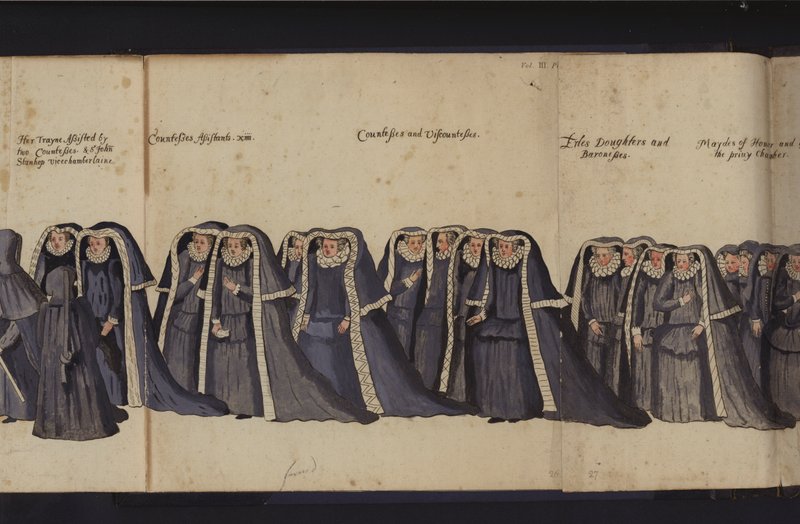 Processione funebre della regina Elisabetta I da English School