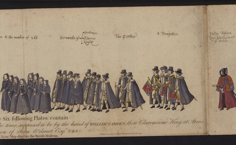 Processione funebre della regina Elisabetta I da English School
