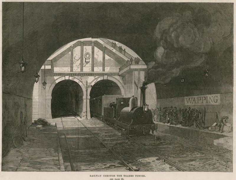 Ferrovia attraverso il tunnel del Tamigi da English School