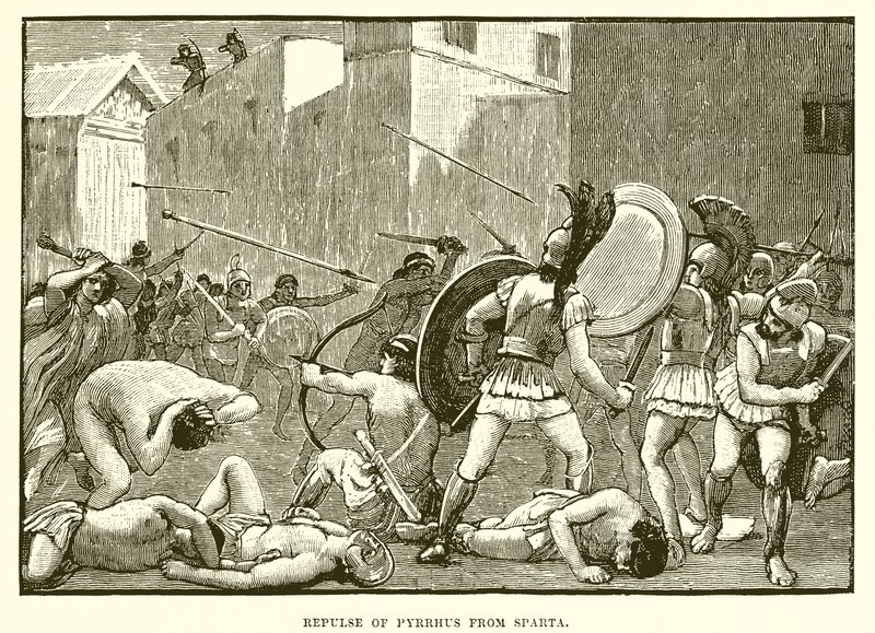Respingimento di Pirro da Sparta da English School