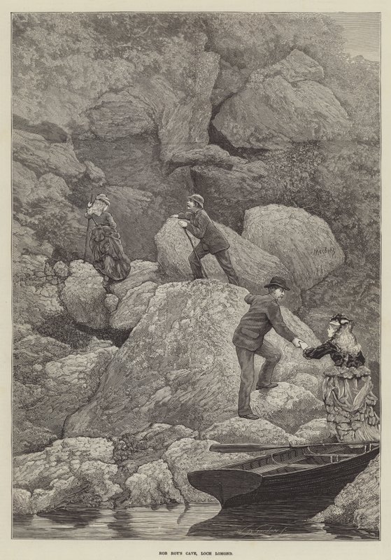La grotta di Rob Roy, Loch Lomond da English School