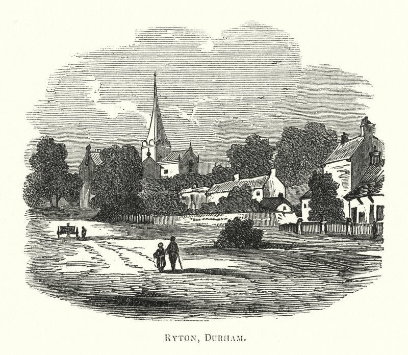 Ryton, Durham (incisione) da English School