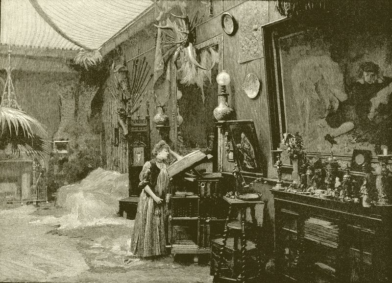 Sarah Bernhardt nel suo studio da English School