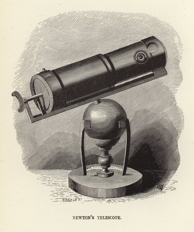 Telescopio di Sir Isaac Newton da English School