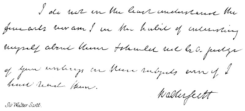 Sir Walter Scott da English School
