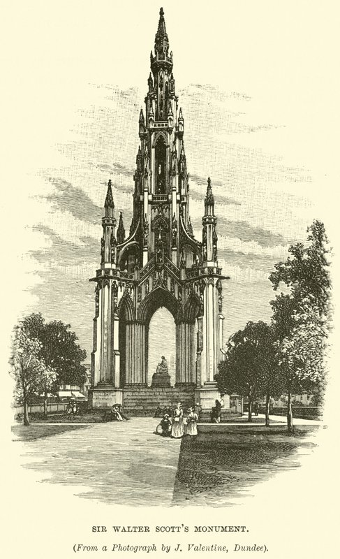 Il Monumento di Sir Walter Scott da English School