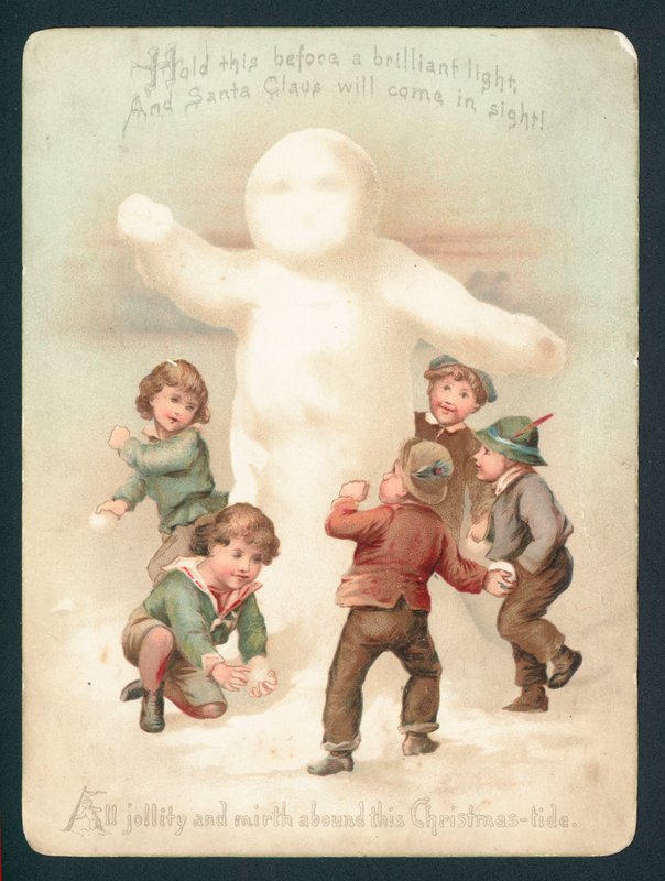Pupazzo di neve, bambini e palle di neve da English School