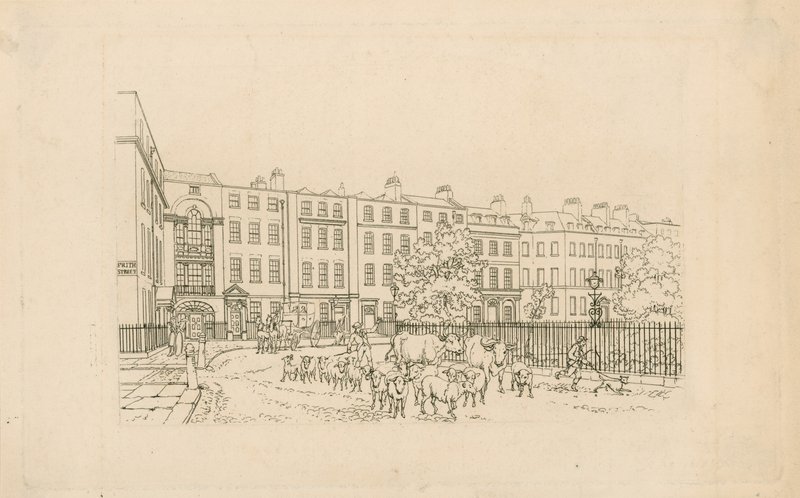 Soho Square, guardando a ovest da English School