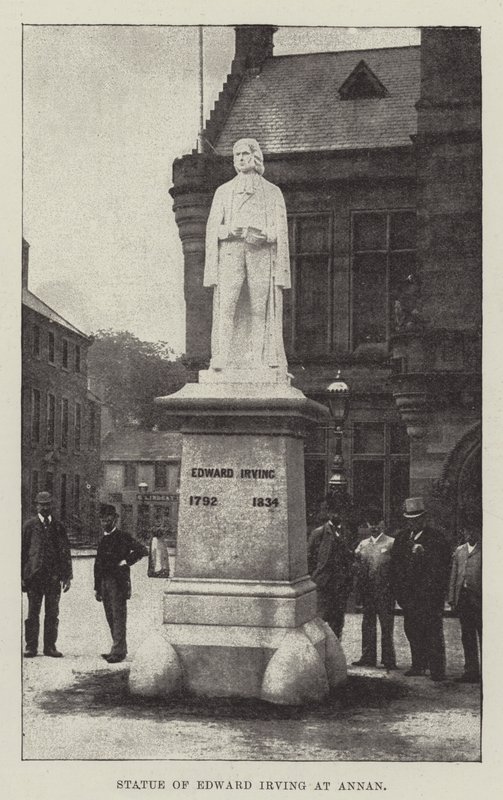 Statua di Edward Irving ad Annan da English School