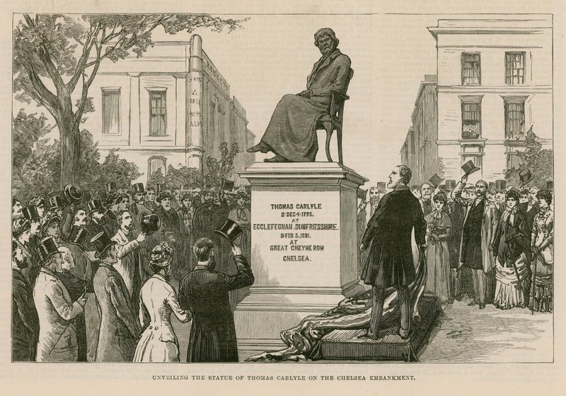 Statua di Thomas Carlyle da English School