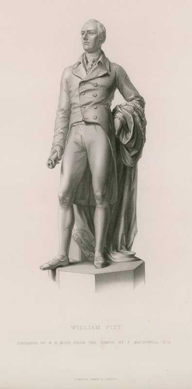 Statua di William Pitt da English School
