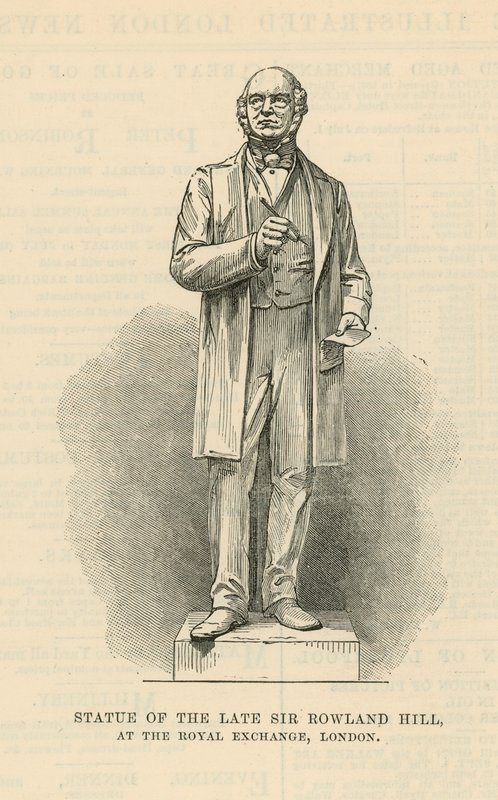 Statua del defunto Sir Rowland Hill da English School