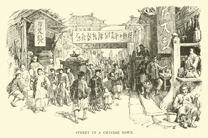 Strada in una Città Cinese da English School
