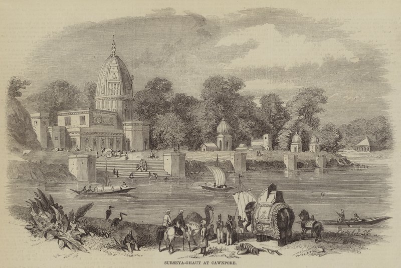 Surseya-Ghaut a Cawnpore (incisione) da English School