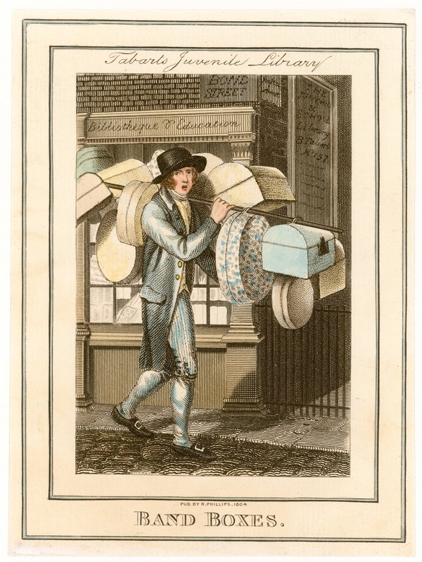 Biblioteca giovanile di Tabart. Scatole per cappelli da English School