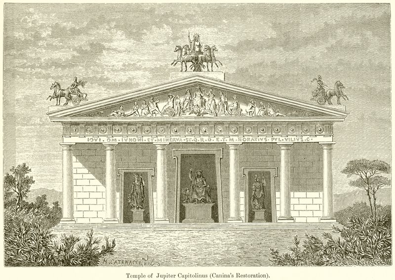 Tempio di Giove Capitolino (Restauro di Canina) da English School