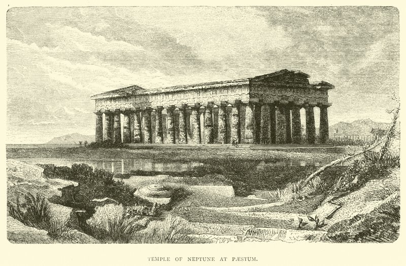 Tempio di Nettuno a Paestum da English School