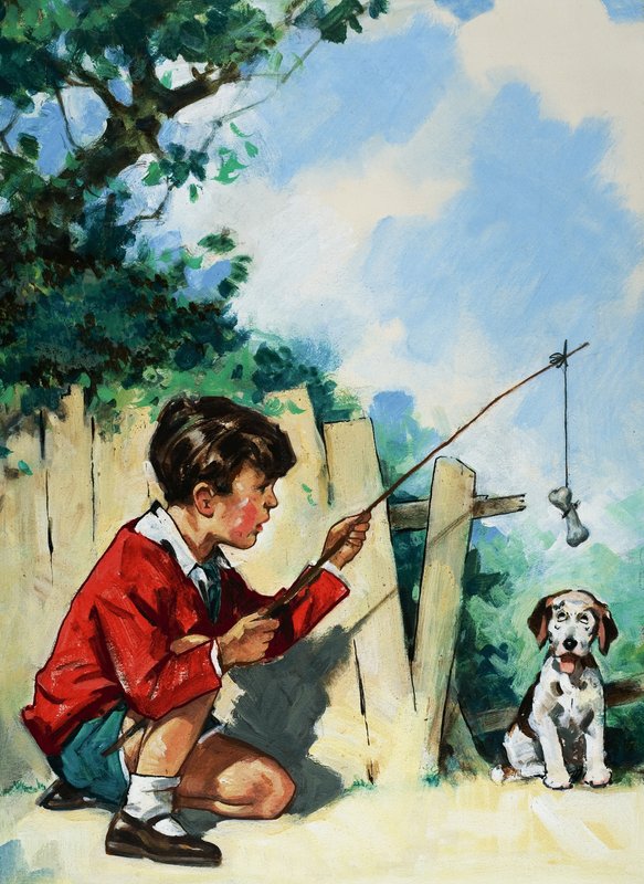 Tentare un cane da English School